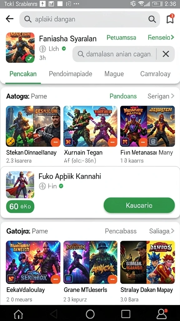 kastoto - Ilustrasi gameplay yang menegangkan dan seru.
