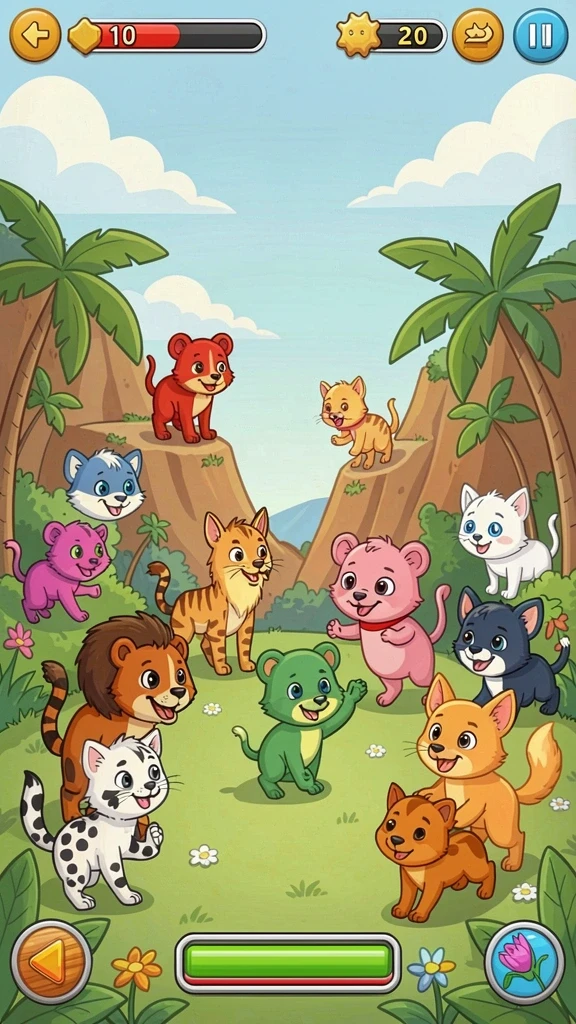 tentoto - Tangkapan layar menunjukkan gameplay yang menarik dan penuh warna.